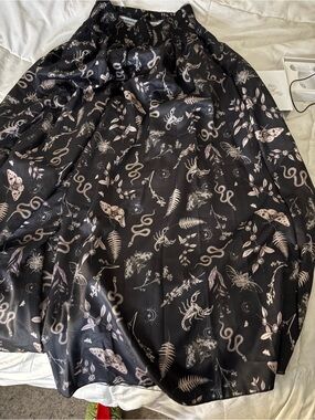 S Gothic style print pants with elastic band